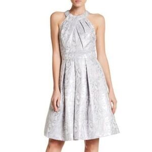 New‎ Eliza J Metallic Fit & Flare midi Dress